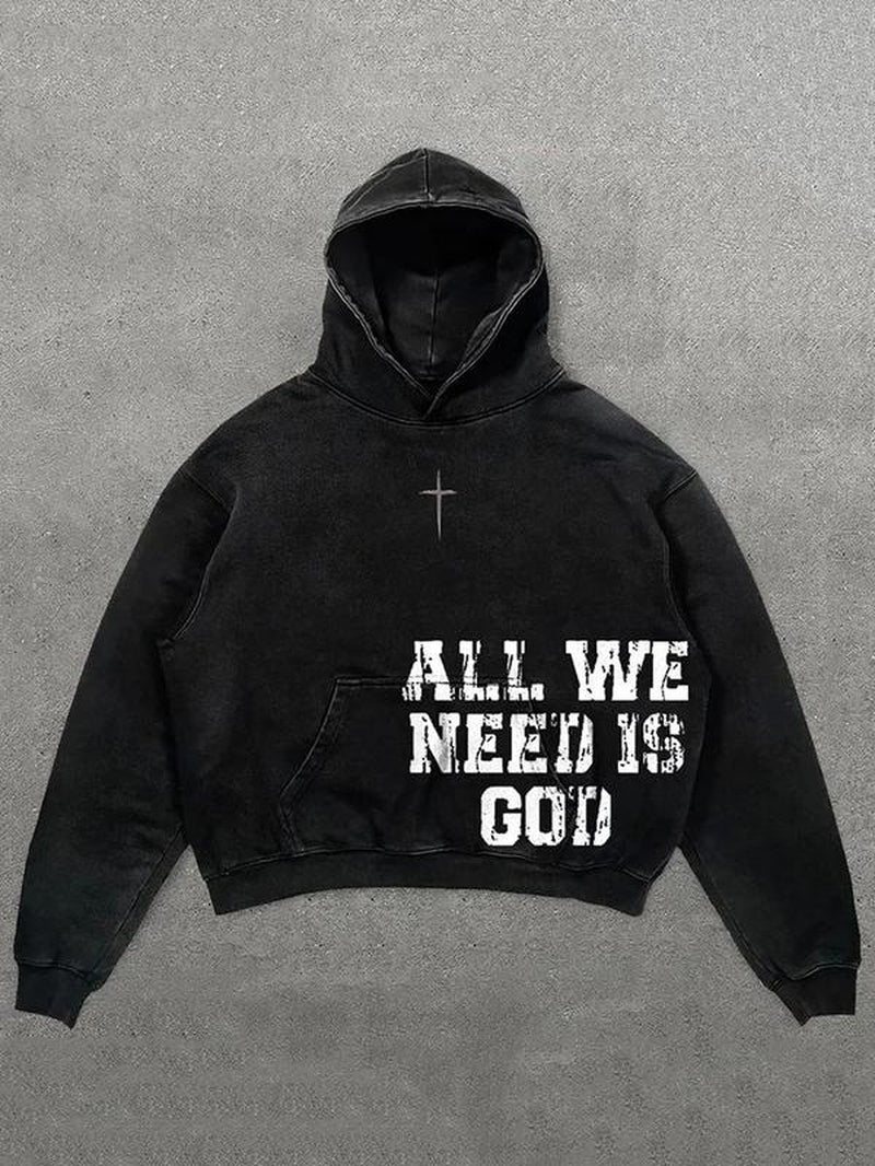 All We Need Is God Graphic Acid Washed Hoodie God Is Greater than the Highs and Lows Sweatshirt Christian Hoodie Bible Jesus Lover Gift Faith Sweatshirt Jesus Shirt T-Shirt, Sweater and Hoodie 2024 Cozy Winter Outfits 2025