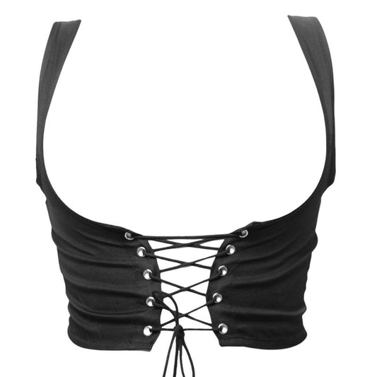 Women'S Plain Lace up Brassiere - Summer Lingerie Corset Belt Style Piece